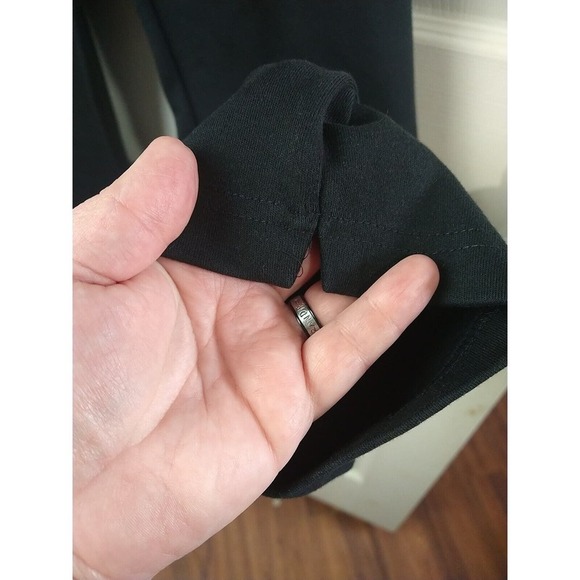 L.L.Bean Women's Black Flat Front Cropped/Ankle Side Zip Button Pants. Size 14 - Picture 9 of 12